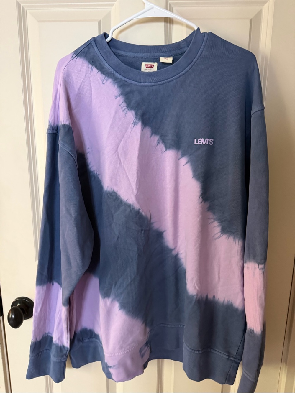 Levi's Men's Lavender & Slate Tie-Dye Crewneck Sweatshirt
